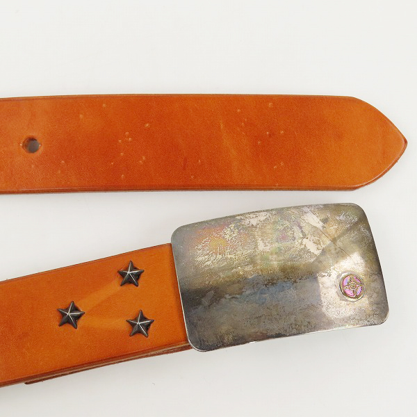 実際に弊社で買取させて頂いたFIRST ARROW'S/ファーストアローズ K18/SILVER バックル  レザーベルト BK-022/L-015Aの画像 1枚目