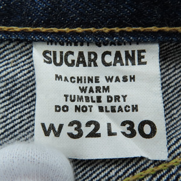 実際に弊社で買取させて頂いたSUGAR CANE/シュガーケン Lot2021 デニムパンツ ジーンズ SC42021 W32L30の画像 4枚目