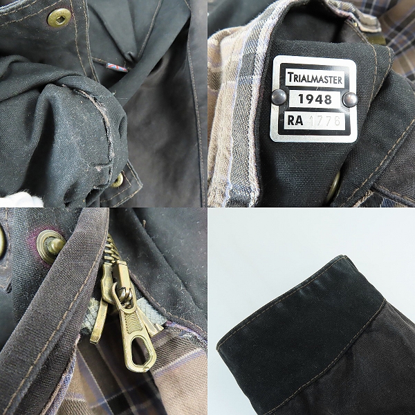 実際に弊社で買取させて頂いたBelstaff/ベルスタッフ 60's ビンテージ トライアルマスタージャケット オイルドジャケット/Sの画像 9枚目
