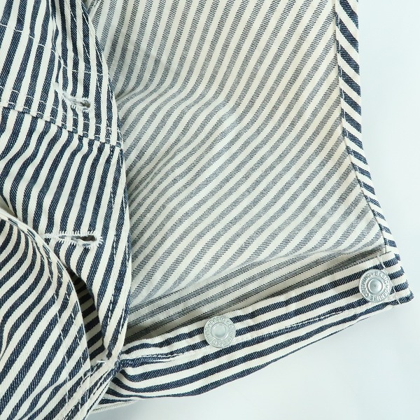 実際に弊社で買取させて頂いたDENIME/ドゥニーム ヒッコリー オーバーオール/Mの画像 8枚目