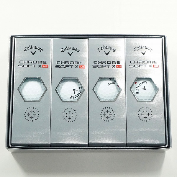 実際に弊社で買取させて頂いた(4)【未使用】Callaway/キャロウェイ CHROME SOFT X LS ゴルフボール ホワイト 1ダース