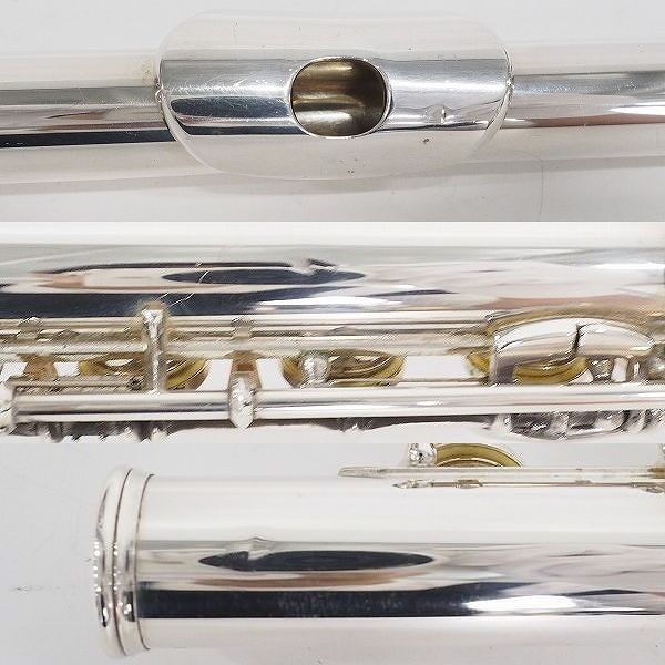 実際に弊社で買取させて頂いたYAMAHA/ヤマハ YFL-684/YFL684 フルート 管体銀製 インラインリングキイ  ハードケース・ケースカバー付の画像 4枚目