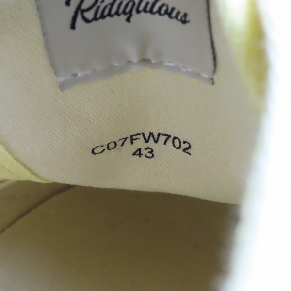 実際に弊社で買取させて頂いたMaison MIHARA YASUHIRO/メゾン ミハラヤスヒロ  ローカットスニーカー/C07FW702/43の画像 5枚目