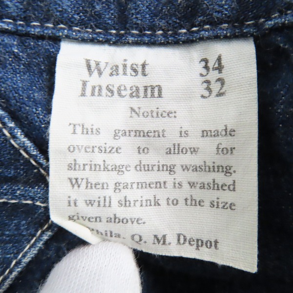 実際に弊社で買取させて頂いたBUZZ RICKSON'S/バズリクソンズ デニム パンツ BR41106/W34L32の画像 3枚目