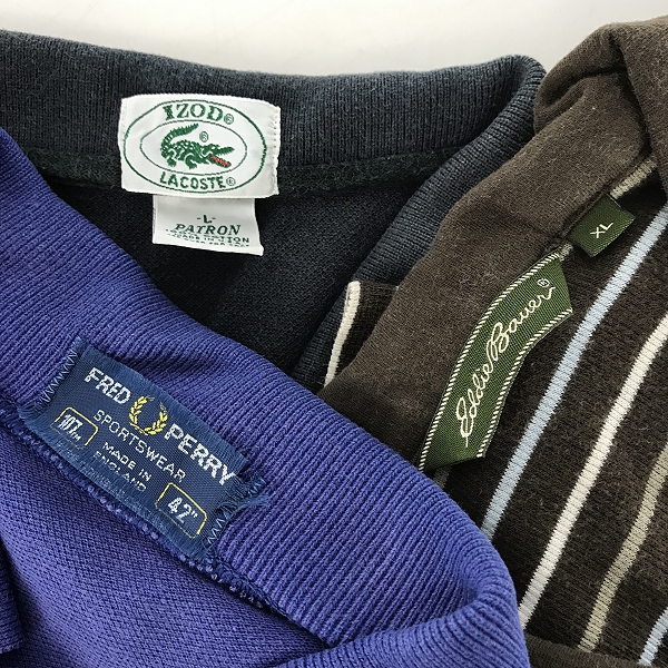 実際に弊社で買取させて頂いた【おまとめ】エディーバウアー/ラコステ/フレッドペリー 他 ポロシャツ 等の画像 1枚目