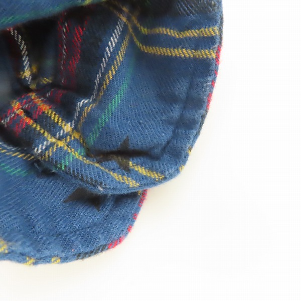 実際に弊社で買取させて頂いたuniform experiment/ユニフォームエクスペリメント 21AW スターフランネルチェックフーデッドシャツ UE-212037/2の画像 5枚目