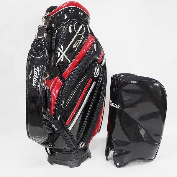 実際に弊社で買取させて頂いたTitleist/タイトリスト CB613 ゴルフ 9.5型 5分割キャディバッグ ブラックｘレッド