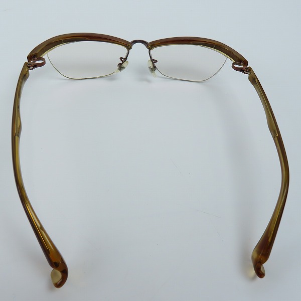 実際に弊社で買取させて頂いた999.9/フォーナインズ ハーフリム メガネフレーム/アイウェア M-09の画像 3枚目