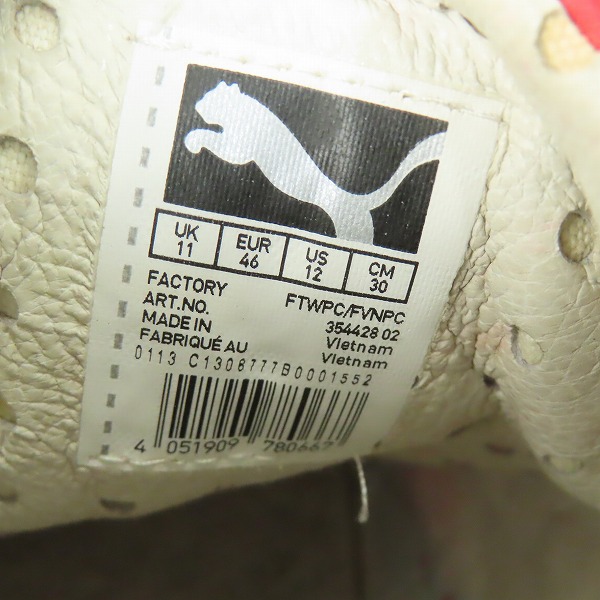 実際に弊社で買取させて頂いたALEXANDER McQUEEN×PUMA/アレキサンダーマックイーン×プーマ スニーカー 354428-02/30の画像 5枚目