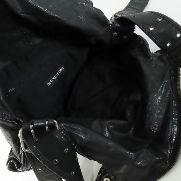 実際に弊社で買取させて頂いたBUFFALO BOBS/バッファローボブズ シープ レザー ショルダー バッグ MFB8501の画像 3枚目
