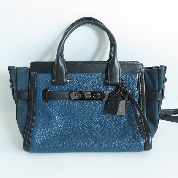 実際に弊社で買取させて頂いたCOACH/コーチ  スワッガー27 2WAY ミックスドレザー ハンドバック 59505