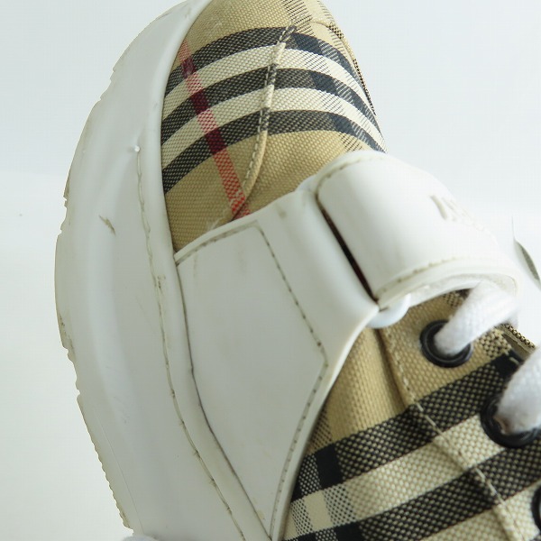 実際に弊社で買取させて頂いたBURBERRY/バーバリー ノバチェック チェック スニーカー/45の画像 7枚目