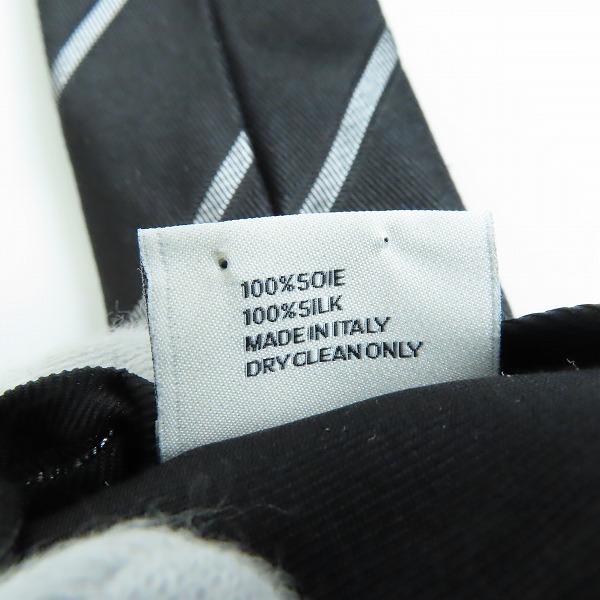 実際に弊社で買取させて頂いたceline/セリーヌ カレッジストライプ シルク ネクタイの画像 4枚目