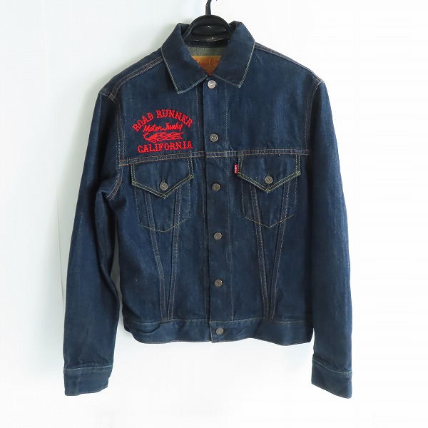 実際に弊社で買取させて頂いたSUGAR CANE/シュガーケーン ロードランナー刺繍デザイン デニムジャケット/Gジャン SC11962/38