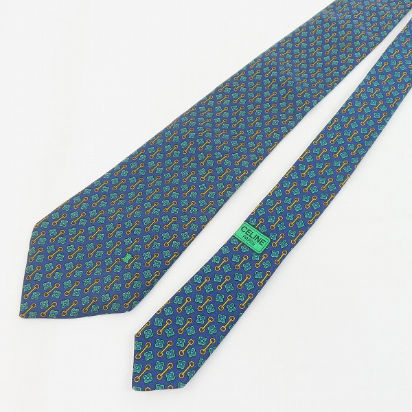 実際に弊社で買取させて頂いたCELINE/セリーヌ 総柄 シルク100％ ネクタイの画像 3枚目