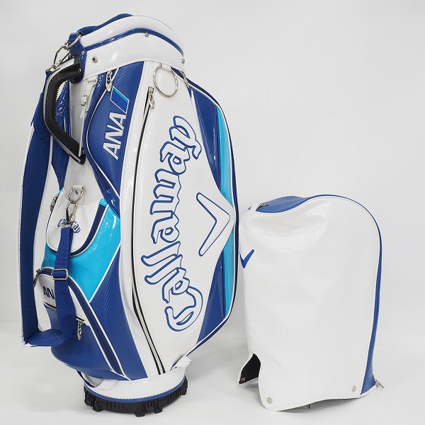 実際に弊社で買取させて頂いたCallaway/キャロウェイ ANAコラボ ゴルフ 4分割キャディバッグ ホワイトｘネイビーｘブルー