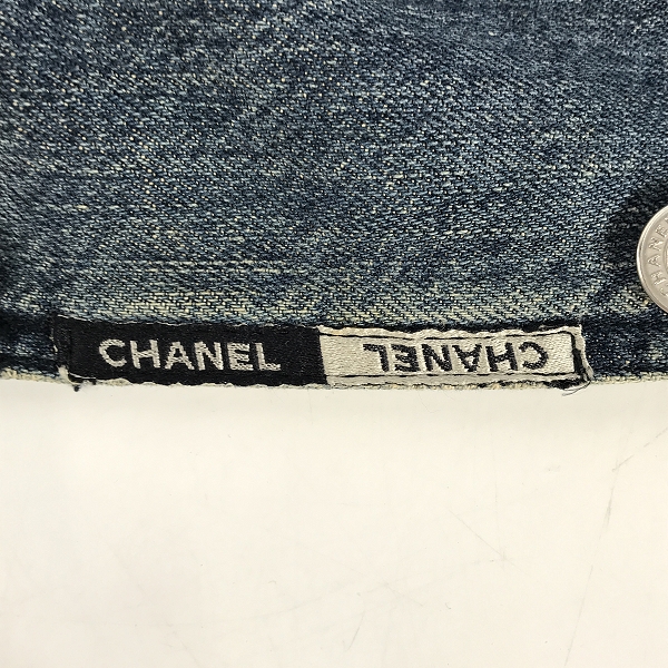 実際に弊社で買取させて頂いたCHANEL/シャネル デニムジャケット Gジャン/36の画像 6枚目