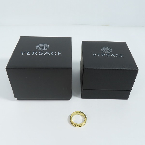 実際に弊社で買取させて頂いたVERSACE/ヴェルサーチ グレカ モチーフ ロゴ リング 16.5号の画像 6枚目