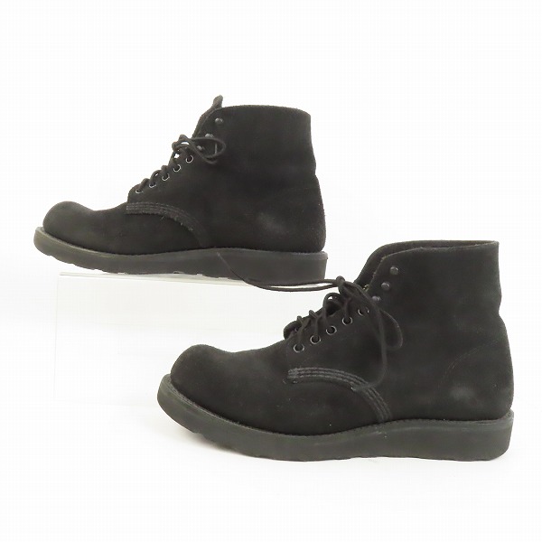 実際に弊社で買取させて頂いたRED WING/レッドウィング 30周年 BEAUTY&YOUTH別注 ALL BLACK PLANE TOE 1989/7.5Dの画像 3枚目