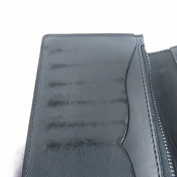実際に弊社で買取させて頂いたFUNNY/ファニー CORDOVAN/コードバン ブラック 長財布の画像 7枚目