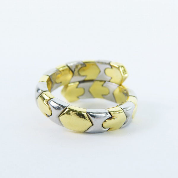 実際に弊社で買取させて頂いたBVLGARI/ブルガリ アルベアーレリング AU750/K18YG/WG 14号の画像 3枚目