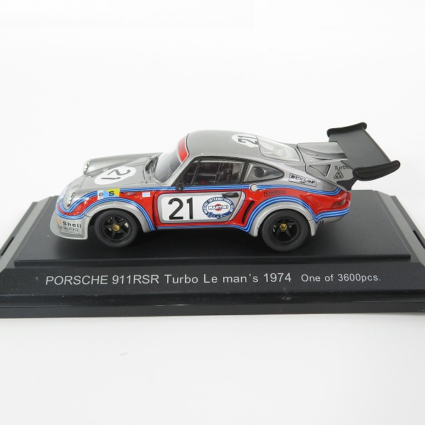実際に弊社で買取させて頂いたEBBRO/エブロ 1/43 PORSCHE 911 RSR TURBO 21 Leman's 1974/ポルシェ 911 ＃21 ミニカーの画像 1枚目