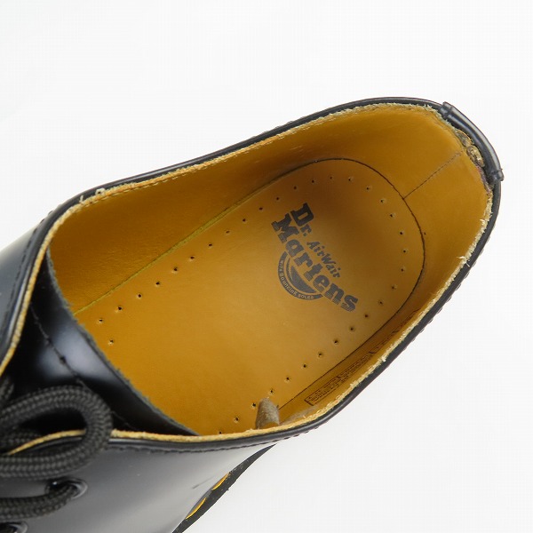 実際に弊社で買取させて頂いたDr.Martens/ドクターマーチン 3EYE BOOTS 3ホールブーツ ブラック 1461/11838002 /UK9の画像 4枚目