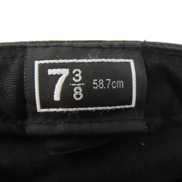 実際に弊社で買取させて頂いたNUMBER(N)INE×NEW ERA/ナンバーナイン×ニューエラ ベースボールキャップ ロゴ刺繍 ブラックの画像 5枚目