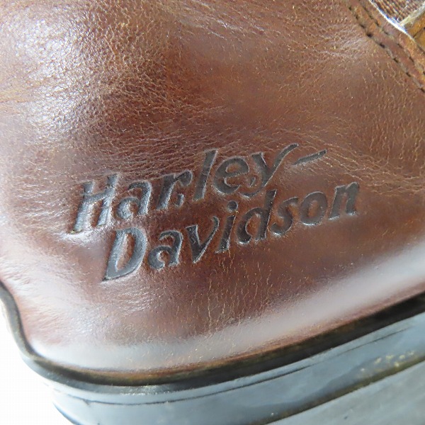 実際に弊社で買取させて頂いた【難有り】HARLEY-DAVIDSON/ハーレーダビッドソン サイドゴアブーツ ブラウン 韓国製 95010/10の画像 6枚目