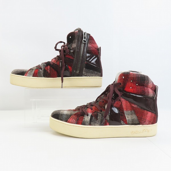 実際に弊社で買取させて頂いたWHITEFLAGS/ホワイトフラッグス サイドジップ ハイカット スニーカー/WF-001TCH/41/26.5の画像 3枚目