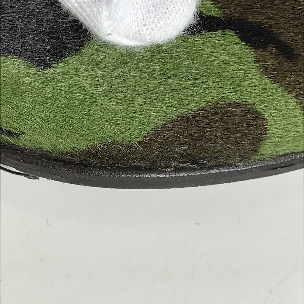 実際に弊社で買取させて頂いたJIMMY CHOO/ジミーチュウ 迷彩 カモフラ柄 ハラコ スリッポンシューズ/42の画像 7枚目