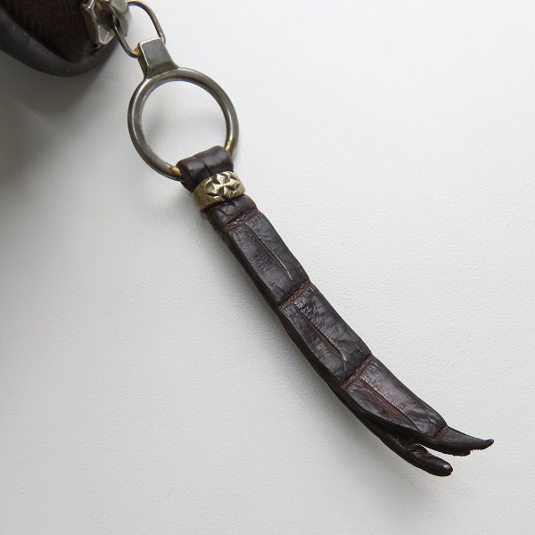 実際に弊社で買取させて頂いた【ギャラ付】BWL/ビルウォールレザー COIN ZIPPER /CAIMAN BRAWN カイマンクロコ コインケース ゴールドプレート W966の画像 6枚目