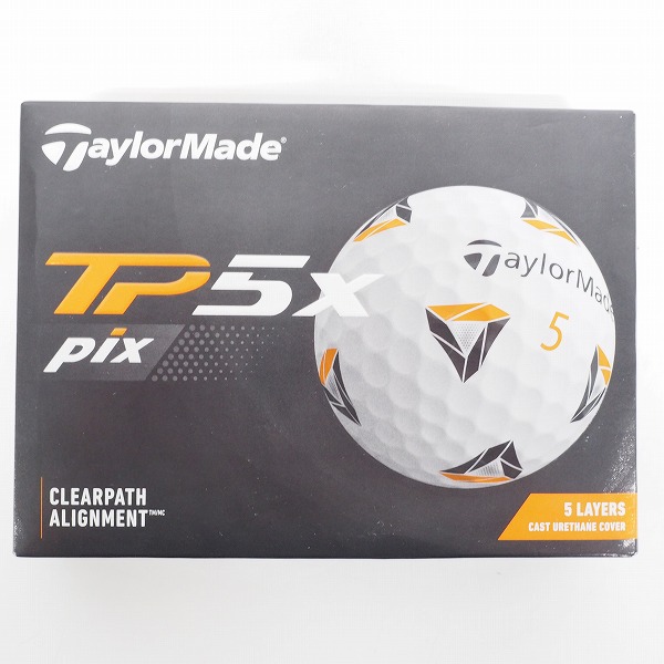 実際に弊社で買取させて頂いた【未使用】TaylorMade/テーラーメイド TP5x Pix ゴルフボール ホワイト 1ダースの画像 2枚目