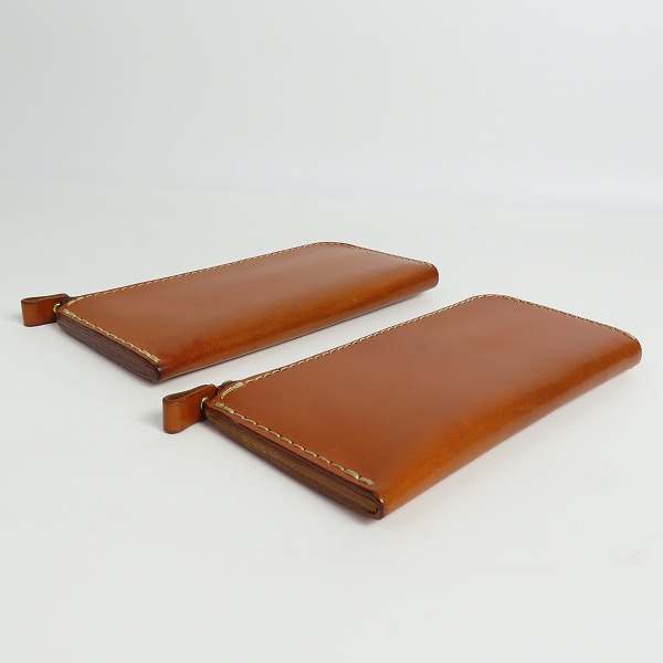 実際に弊社で買取させて頂いたHERZ/ヘルツ レザー Ｌ字ファスナー ロングウォレット 長財布 2点セットの画像 2枚目