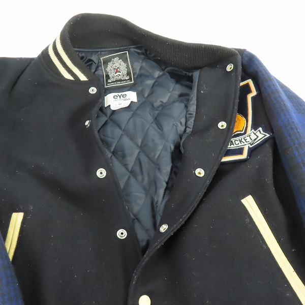 実際に弊社で買取させて頂いたアイコムデギャルソンジュンヤワタナベマン×ヴァンジャケット WOOL VARSITY BOMBER/バーシティボンバージャケット WH-J914/Mの画像 4枚目