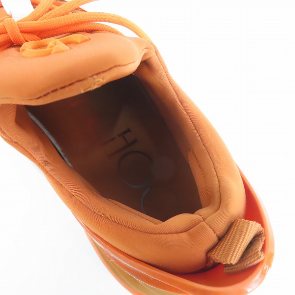 実際に弊社で買取させて頂いたJIMMY CHOO/ジミーチュウ Cosmos/コスモス スニーカー オレンジ/42の画像 4枚目