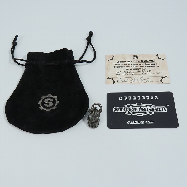 実際に弊社で買取させて頂いた【ギャラ付き】STARLINGEAR/スターリンギア マイクロフレームスカルペンダントトップの画像 9枚目