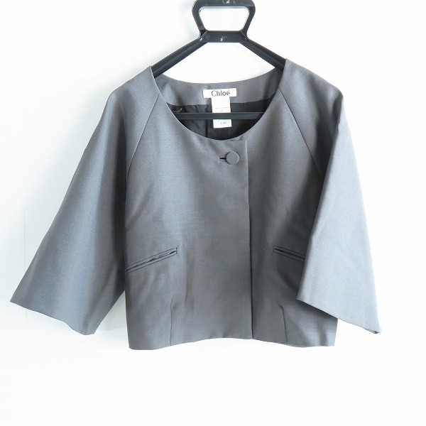 実際に弊社で買取させて頂いた【JPタグ】Chloe/クロエ シルク ショートジャケット 7AVE13-7A062/36