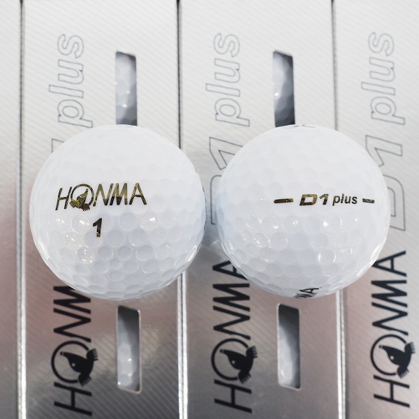 実際に弊社で買取させて頂いた【未使用】HONMA/ホンマ D1 Plus ゴルフボール ホワイト・イエロー  計2ダースの画像 1枚目