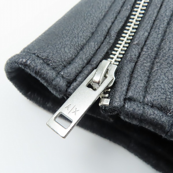 実際に弊社で買取させて頂いたARMANI EXCHANGE/アルマーニエクスチェンジ  ダブルライダースジャケット 6HZB43 ZNMFZ/Lの画像 7枚目