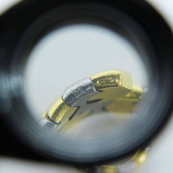実際に弊社で買取させて頂いたBVLGARI/ブルガリ アルベアーレリング AU750/K18YG/WG 14号の画像 7枚目