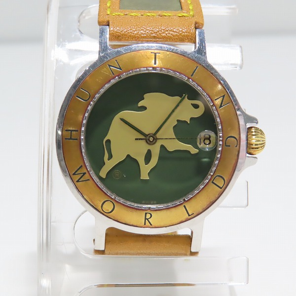 実際に弊社で買取させて頂いたHUNTING WORLD/ハンティングワールド 18K ベゼル HWM11 腕時計/ウォッチ