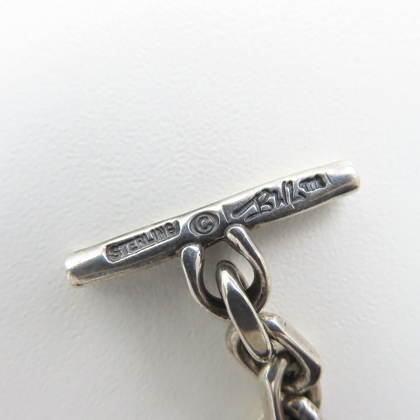 実際に弊社で買取させて頂いた【ギャラ付】BWL/ビルウォールレザー グッドラックスカルカスタム w/ゴールドサダー スクエアチェーンブレスレットの画像 6枚目