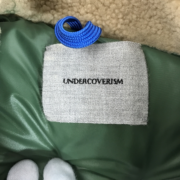 実際に弊社で買取させて頂いたUNDERCOVERISM/アンダーカバーイズム カウハイド レザー レイヤード ダウンベスト/ジャケット L4207/2の画像 2枚目