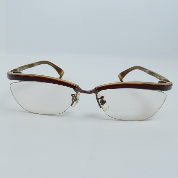 実際に弊社で買取させて頂いた999.9/フォーナインズ ハーフリム メガネフレーム/アイウェア M-09の画像 1枚目