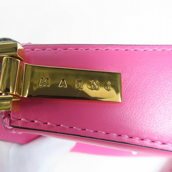 実際に弊社で買取させて頂いたMARNI/マルニ 2way ハンドバッグ/ショルダーバッグ ピンク スムースカーフレザー BMMP0103U0 LV589 00C73の画像 8枚目