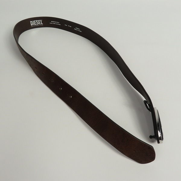 実際に弊社で買取させて頂いたDIESEL/ディーゼル レザーベルト B-1DR-LAYER X09813 75/30の画像 7枚目