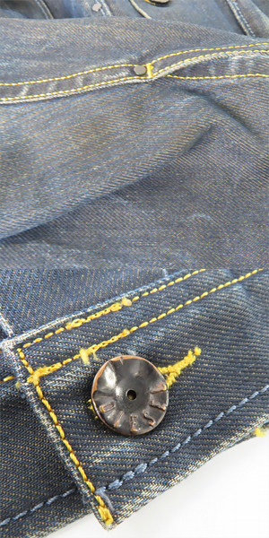 実際に弊社で買取させて頂いたDIESEL/ディーゼル JUZICON-C 襟レザー ワッペン付デニムジャケット/Sの画像 9枚目