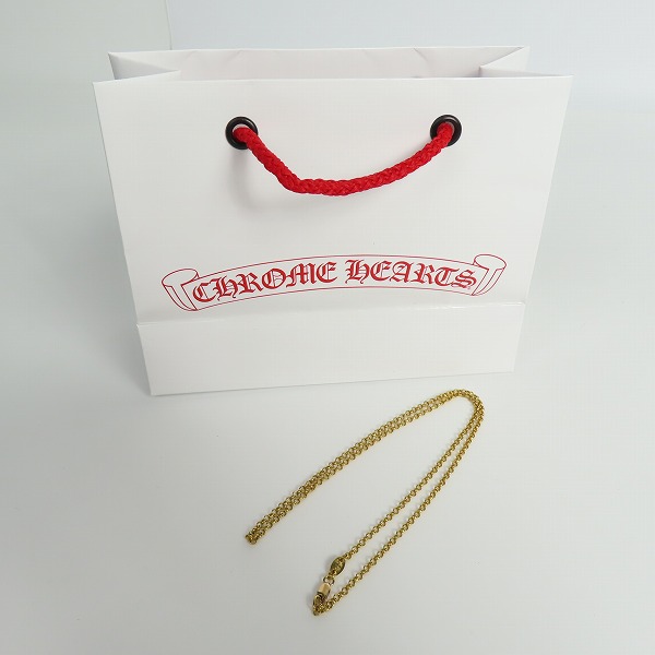 実際に弊社で買取させて頂いたCHROME HEARTS/クロムハーツ 22K ロールチェーン ネックレス 18インチの画像 6枚目