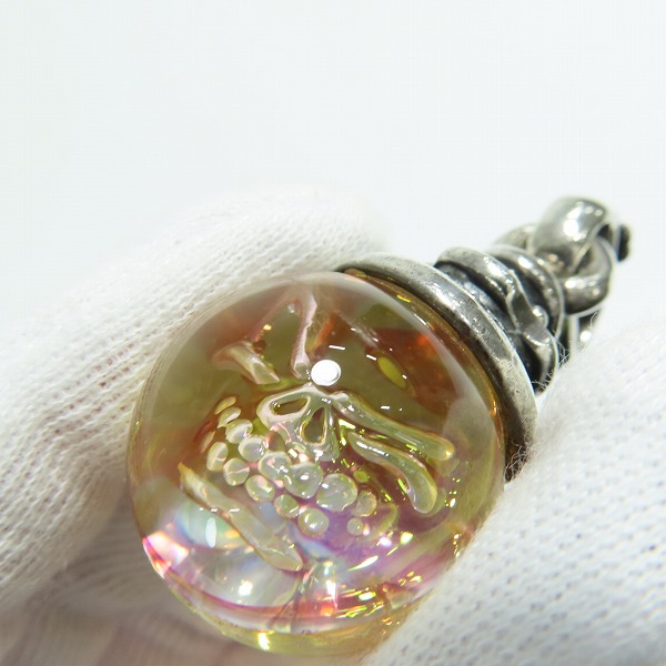 実際に弊社で買取させて頂いた【ギャラ付き】STARLINGEAR/スターリンギア Flower skull marble pendant/フラワー スカル マーブル ペンダント トップの画像 5枚目